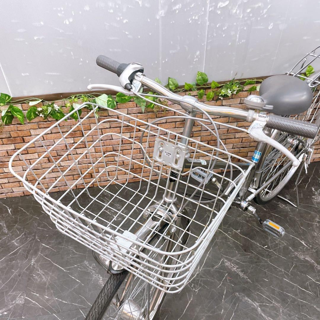 【87】一般車 シティー車 LUNERS シルバー 27インチ 内装変速付き