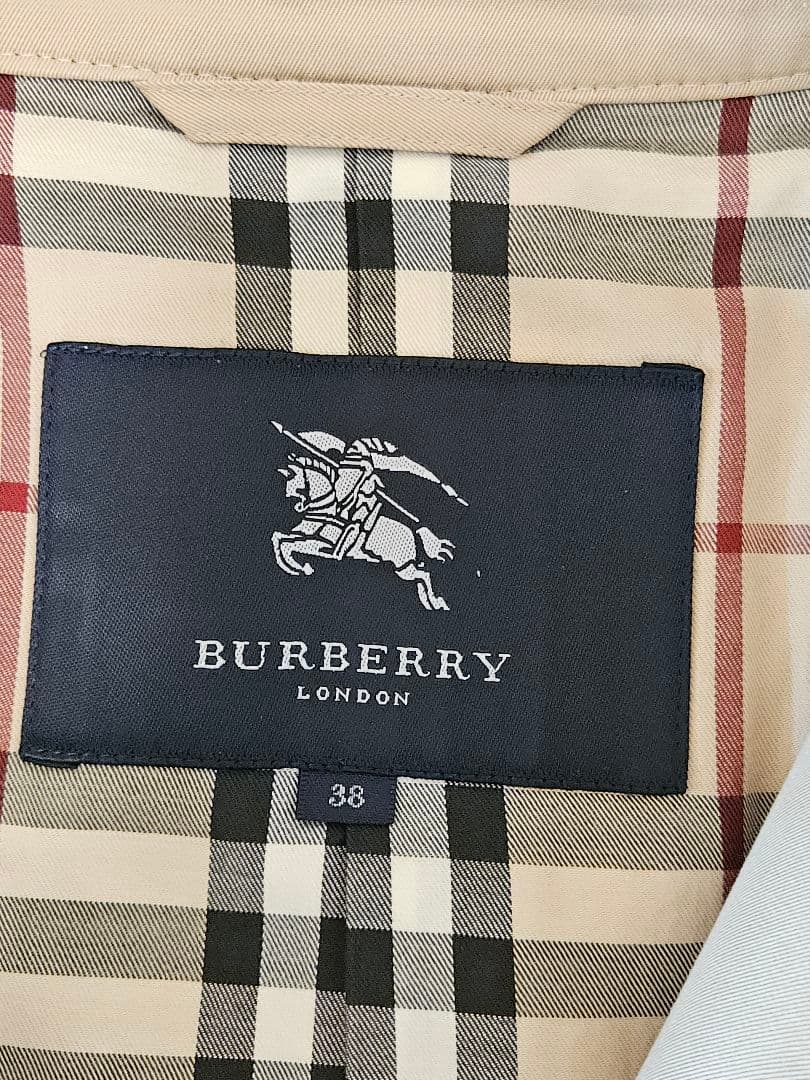 週末SALE　BURBERRY ベージュ トレンチコートハーフコート 38 美品