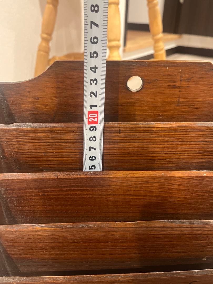 イギリスヴィンテージ 、アンティーク　５段ラック　レターラック