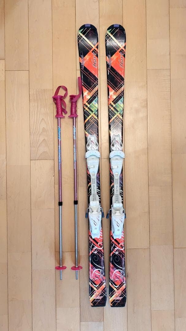 スキー板 Hart Innocence 140cm　伸縮ストック セット