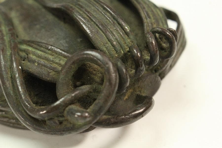 古銅 石草花 水滴 文房四宝(K-YC534)