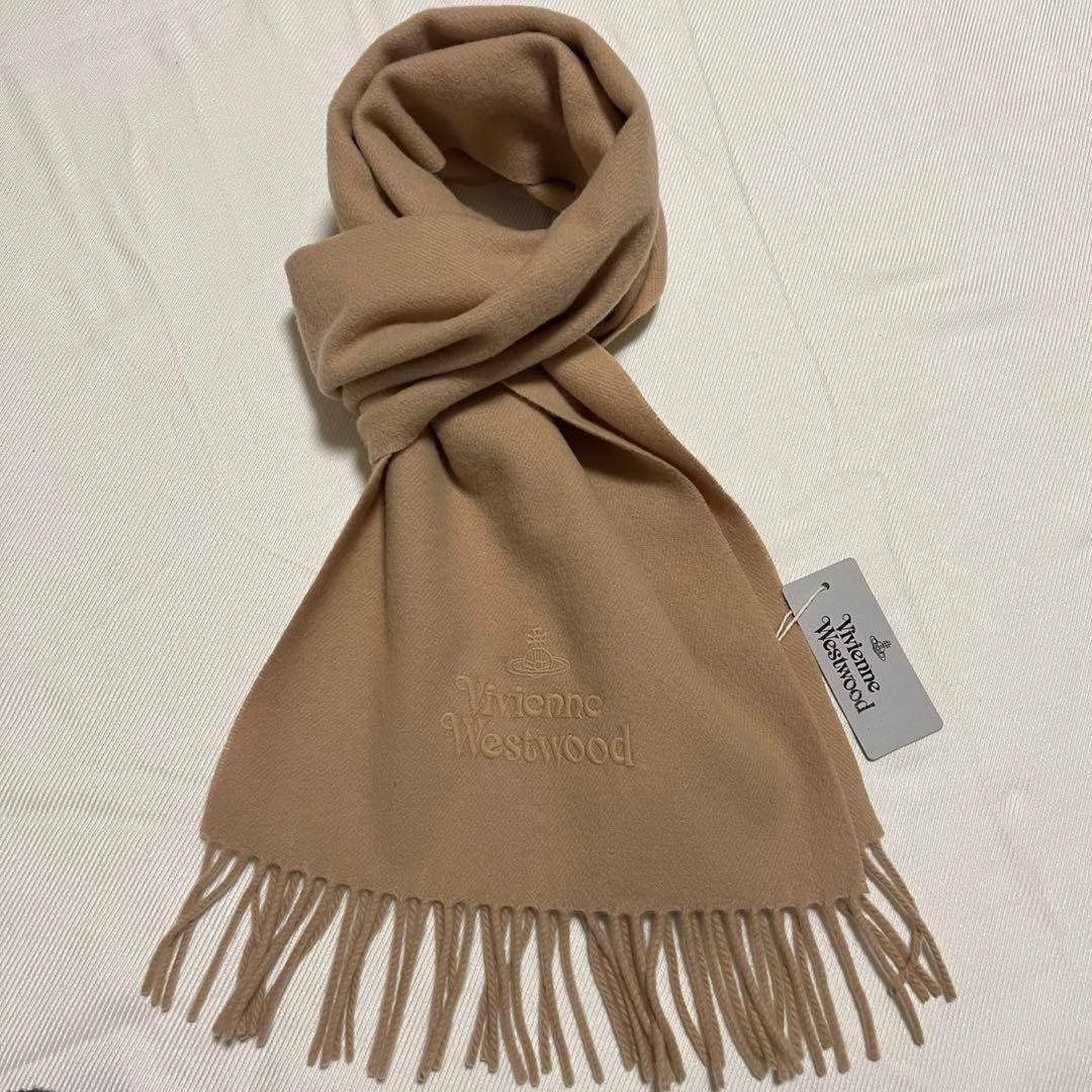 ヴィヴィアンウエストウッド　ウールマフラー　オーブ刺繍