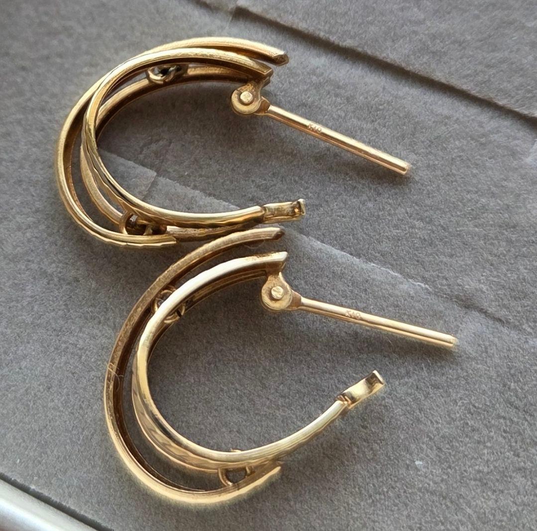ハ*☆様 K10 イエローゴールド フープピアス ジュエリーツツミ