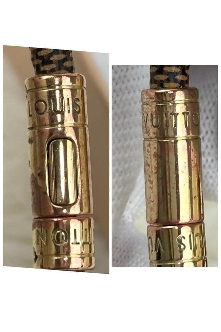 ルイヴィトン ダミエ ブラスレ キープイットブレスレット バングル ゴールド