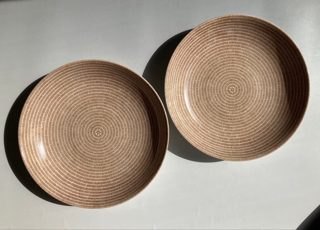 旧ロゴ廃番アラビアARABIA 24hAvec ブラウン パスタプレート24cm