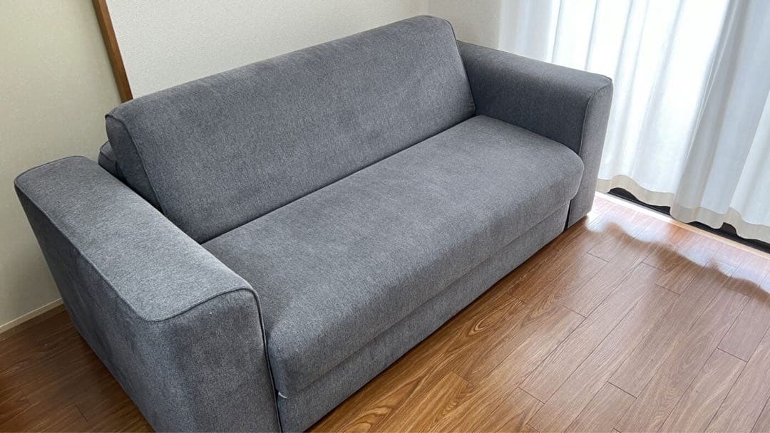 koala コアラ ソファーベッド (ワイドダブル) グレー　オットマン付き