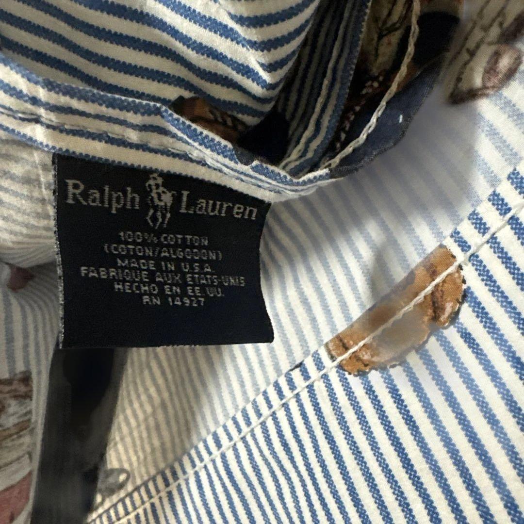 ラルフローレンフィッティドシーツ　ワイドキングサイズ