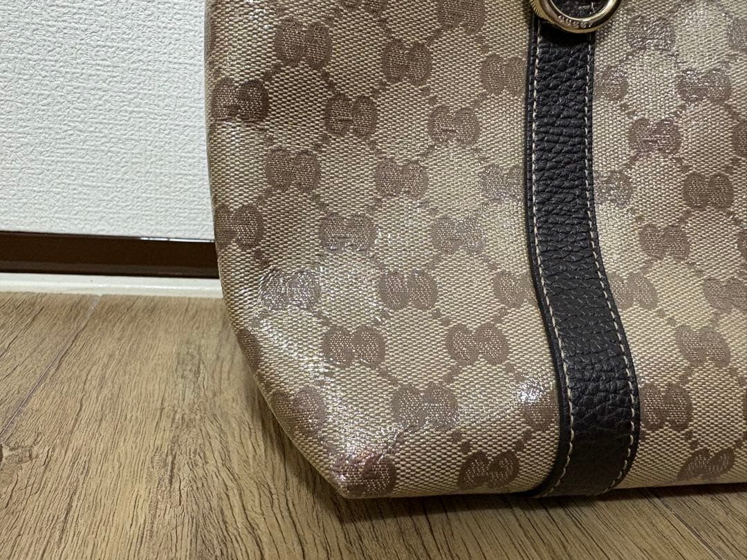 GUCCI グッチ アビーGGクリスタルトートバッグ ベージュ