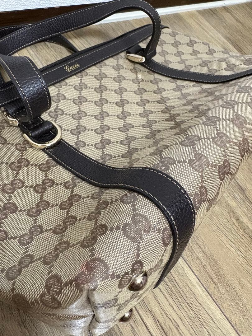 GUCCI グッチ アビーGGクリスタルトートバッグ ベージュ