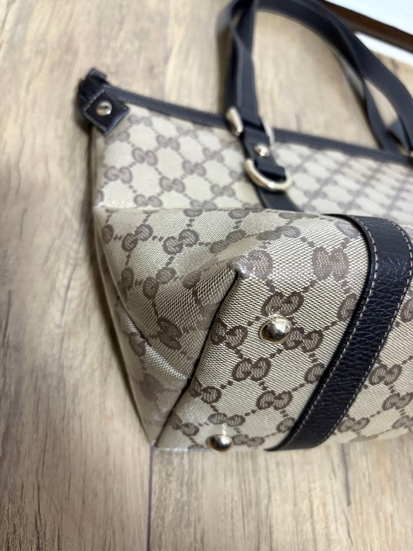GUCCI グッチ アビーGGクリスタルトートバッグ ベージュ