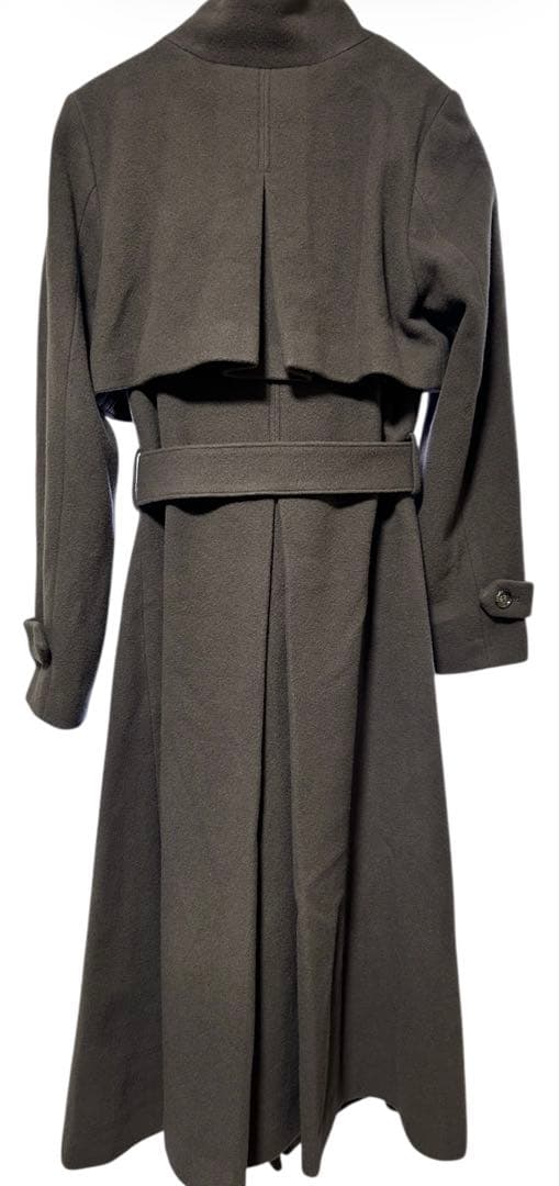 人気コート欠品無しNoela 2WAY カラーウールトレンチコート（茶） S