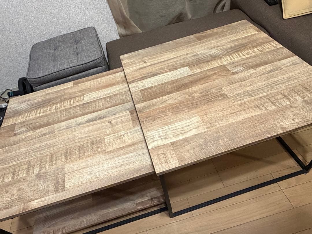 LOWYA　ローテーブル　伸縮　ナチュラル