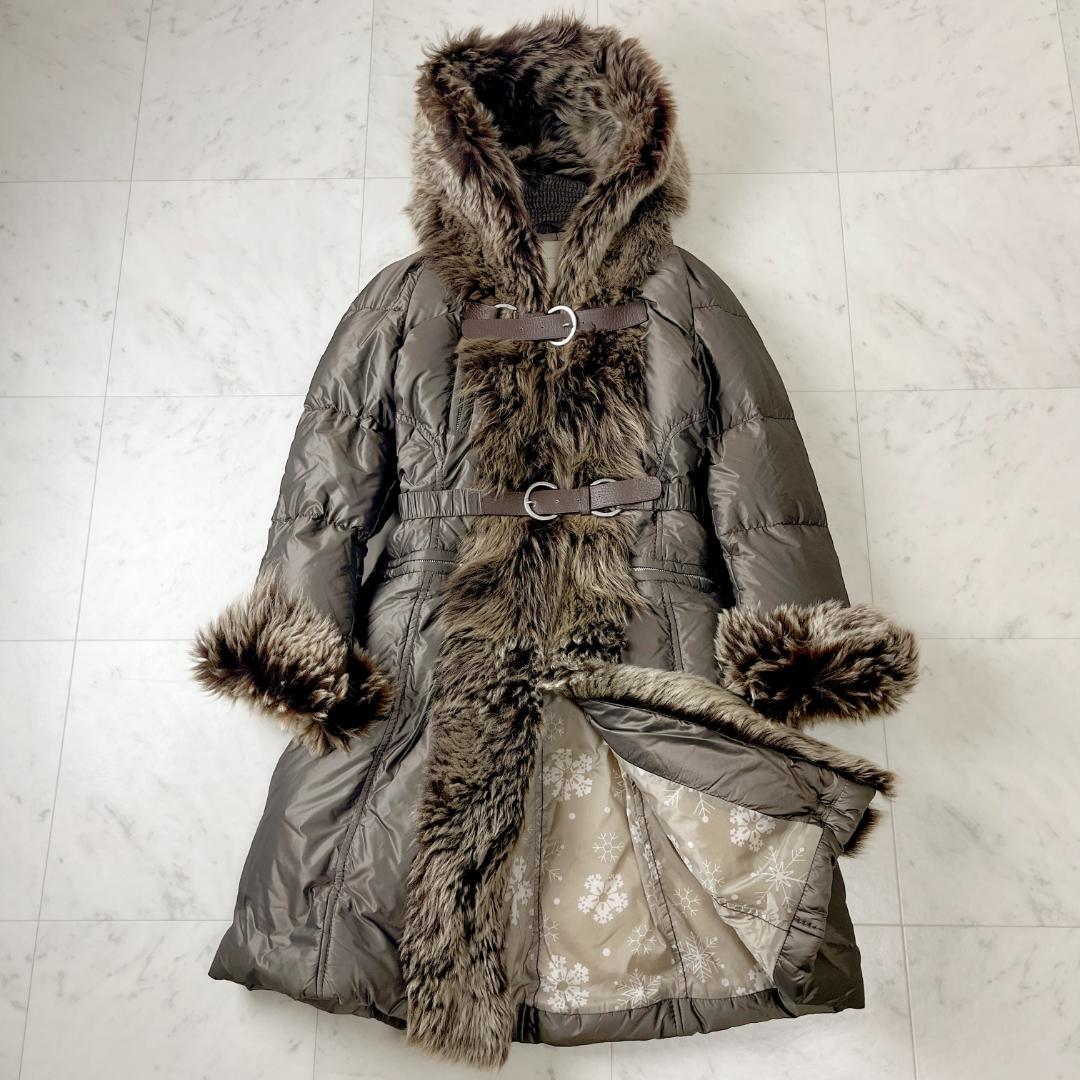 デュアルビュー L ヴィオランティ ムートン グースダウン ダウンコート 伊製