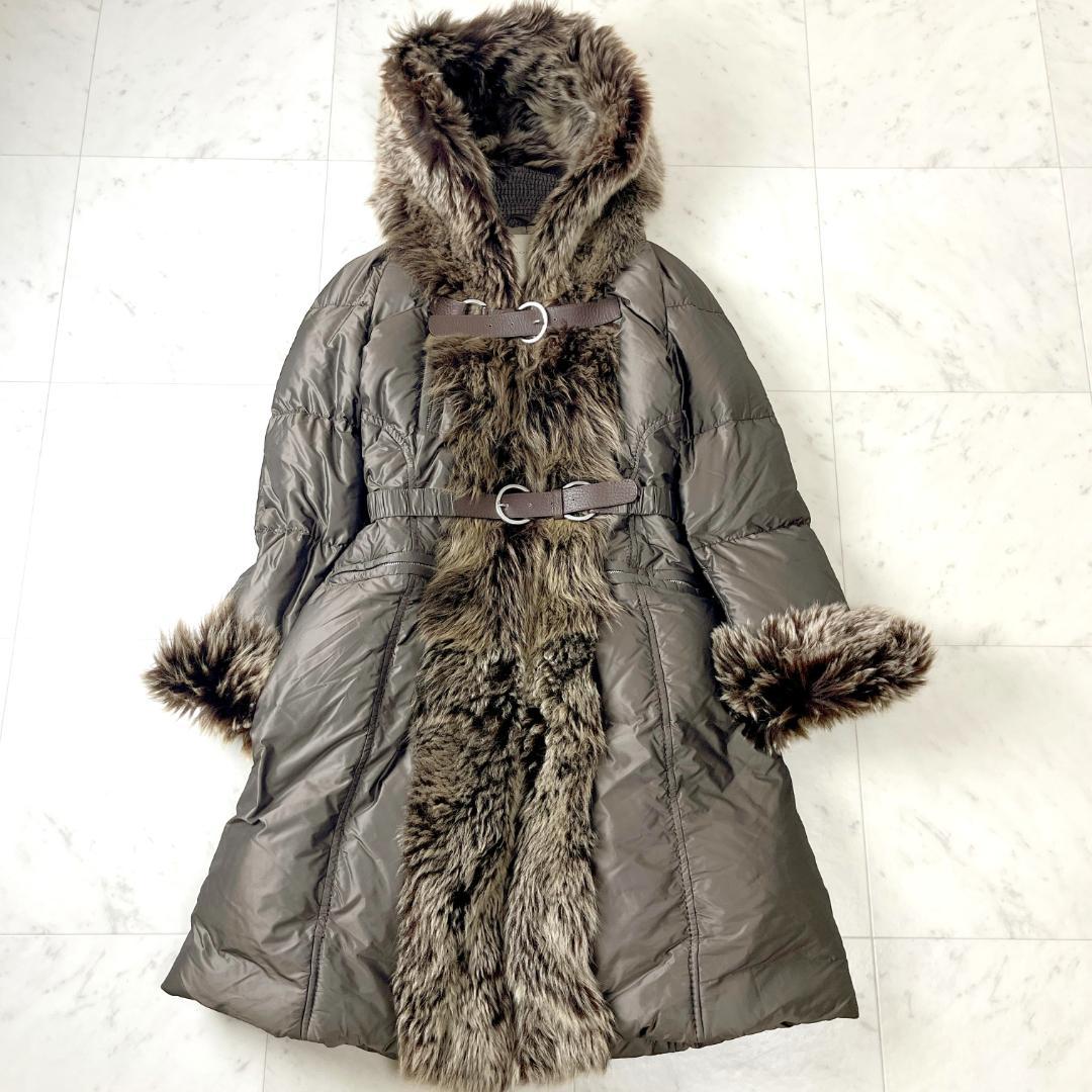 デュアルビュー L ヴィオランティ ムートン グースダウン ダウンコート 伊製