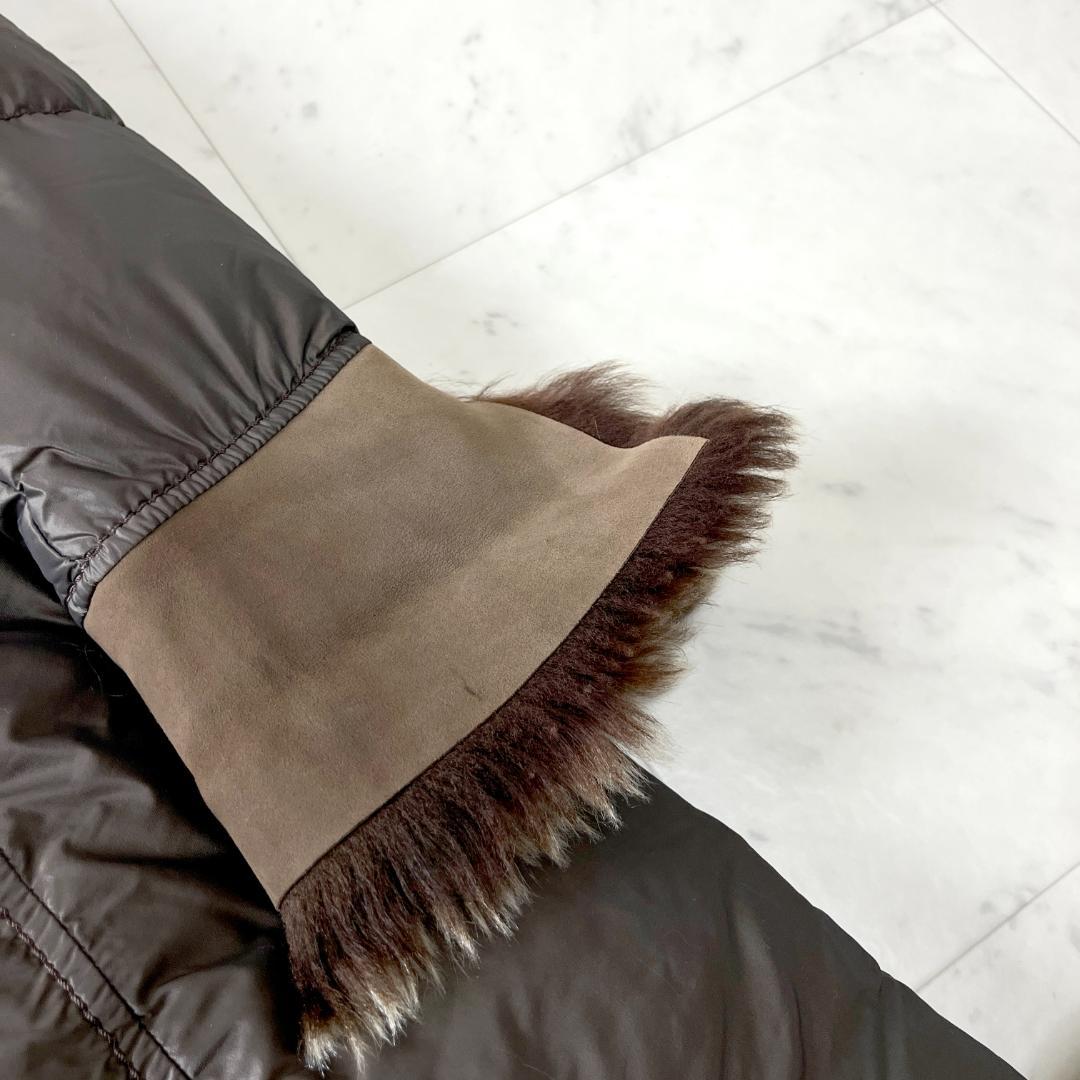 デュアルビュー L ヴィオランティ ムートン グースダウン ダウンコート 伊製