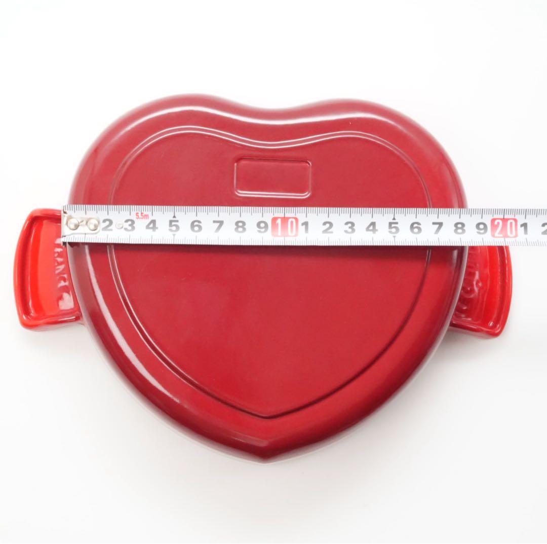 【美品】LE CREUSET　プレートダムール チェリーレッド　18cm