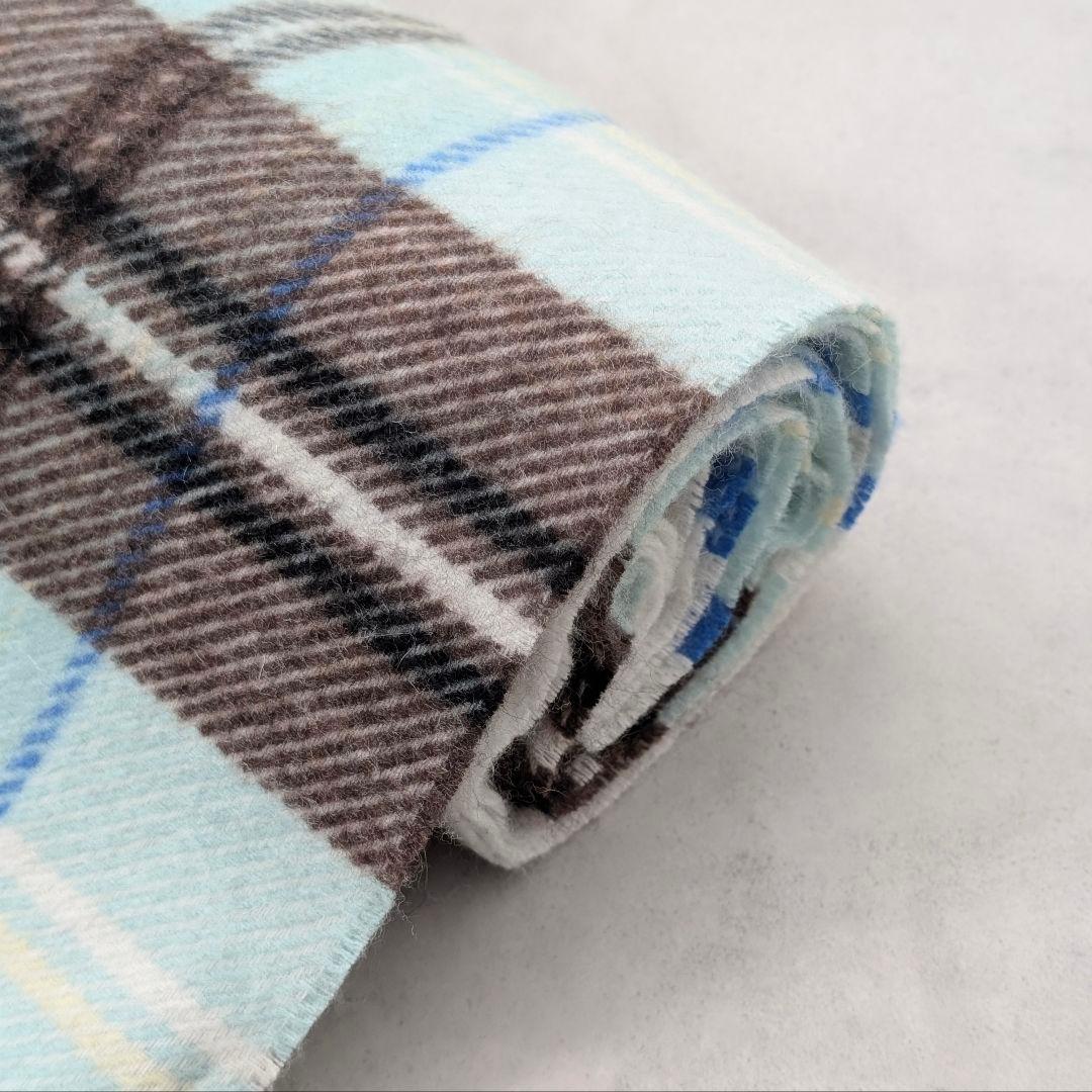 未使用★23区 カシミヤ100% チェック柄ストール 大判 マフラー