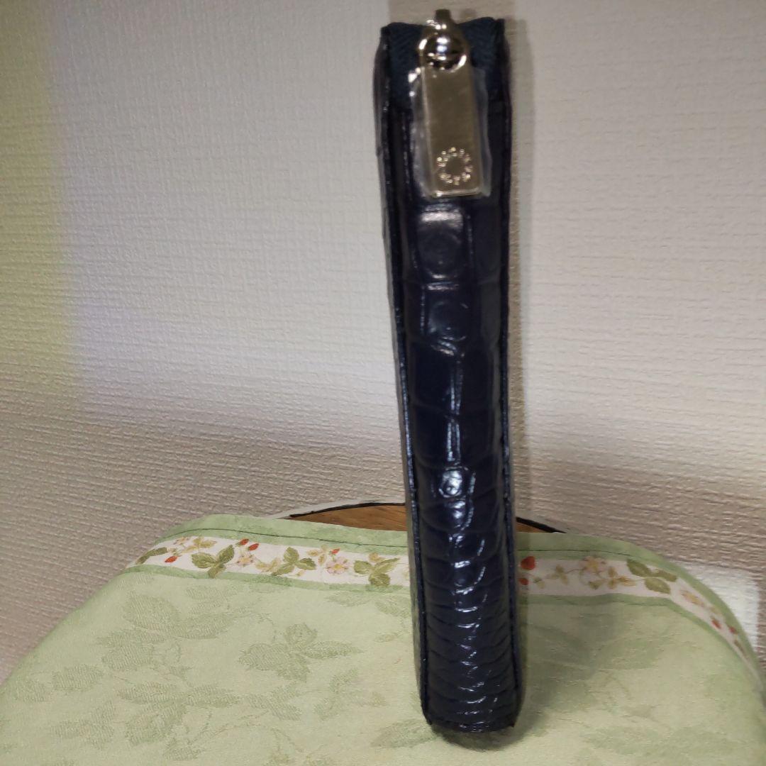 新品・CROIX 　クロワ・ロワイヤル　ネイビー　本ワニ皮・長財布