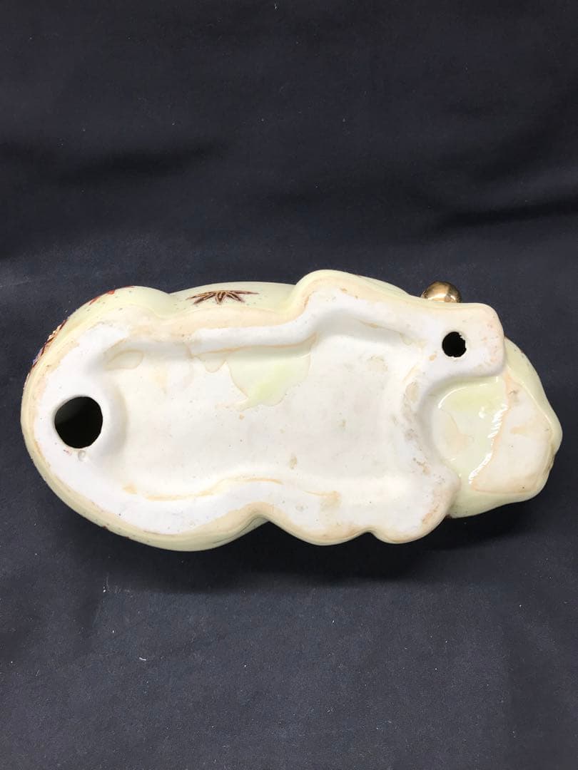 値下！【現状品】九谷焼　招き猫　眠り猫　置き物