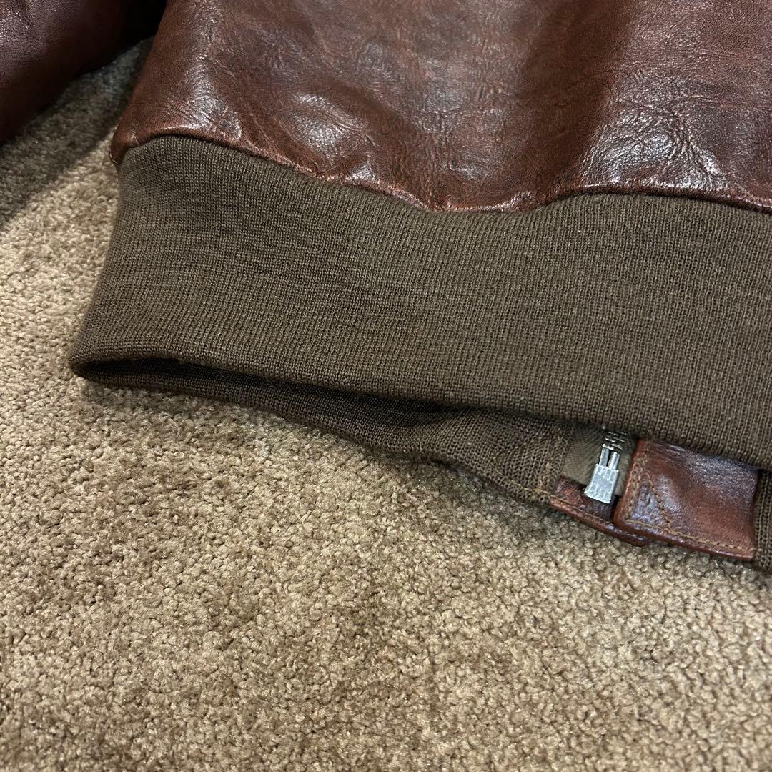 【美品】バズリクソンズ　A-2 サイズ38 ブロンコハイド　アニリン仕上