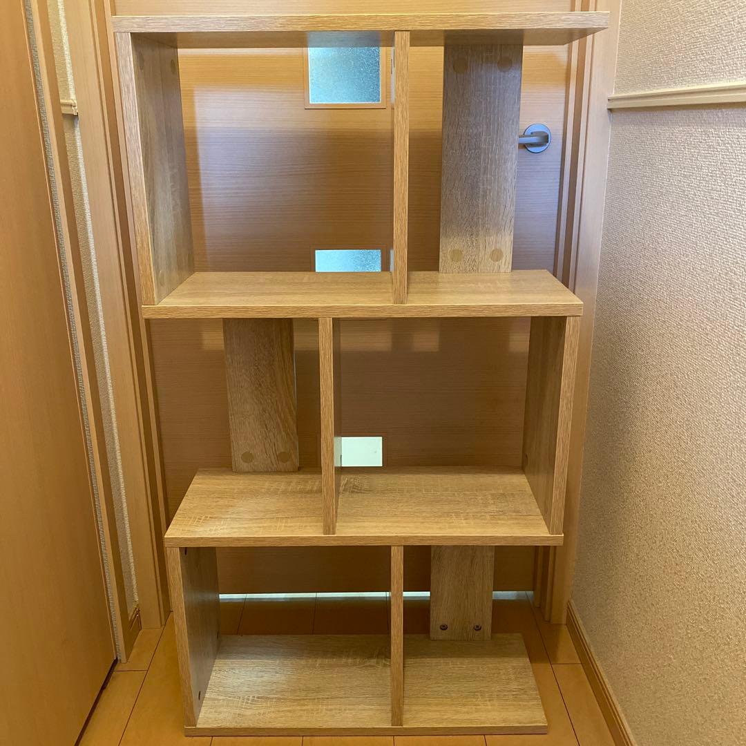 アイリスプラザ　ナチュラル木製オープンシェルフ 3段