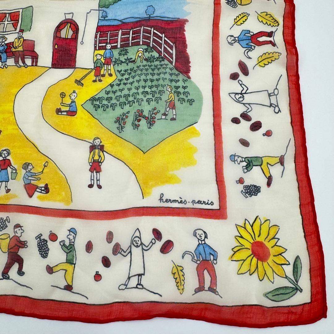 エルメス プチカレ40 RETOUR A LA TERRE 故郷に帰る シルク