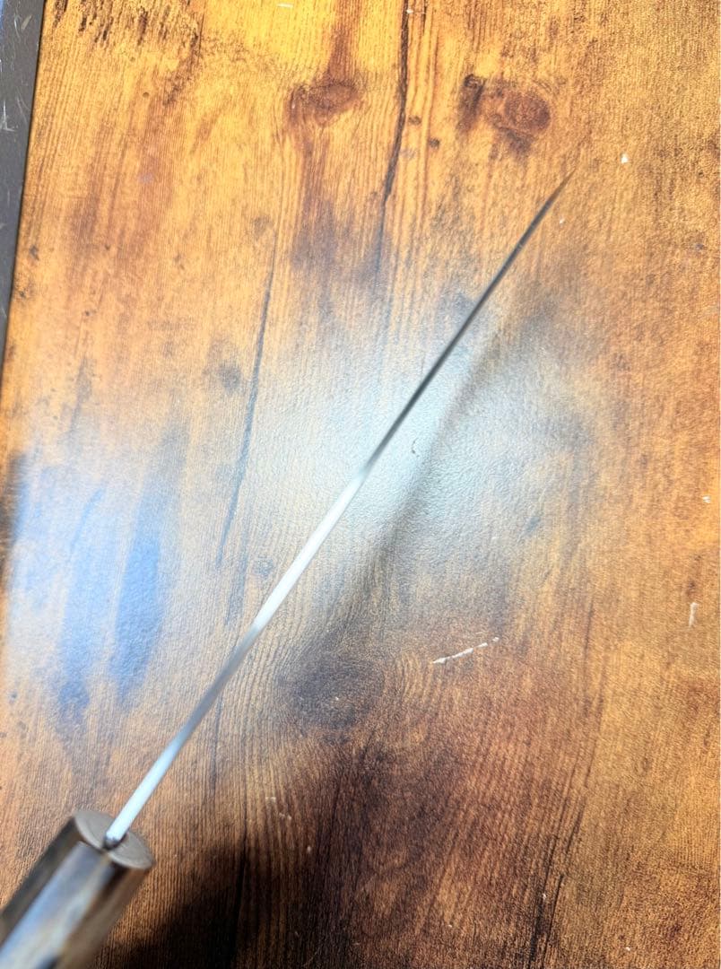 義弘作　文化　包丁　青紙スーパー鋼　山脇刃物製作所　紫檀白水牛八角柄