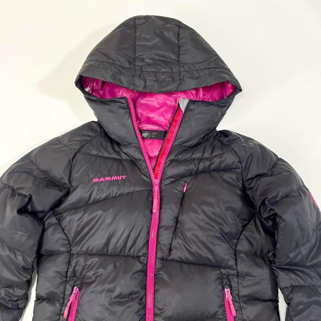 マムート アトラスフーデッドダウン ジャケット アウトドア ブラック ピンク M