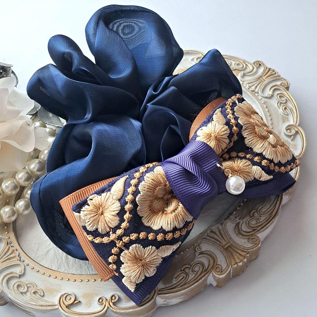 紅茶 様お取引中⭐3212⭐❣️大人可愛い華やかアクセ❣️オリジナル✴インド刺繍