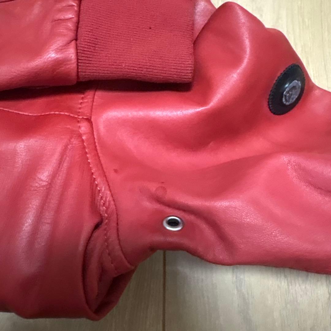 K*E様 ディーゼル　diesel 赤 レザージャケット シングルライダース　リ