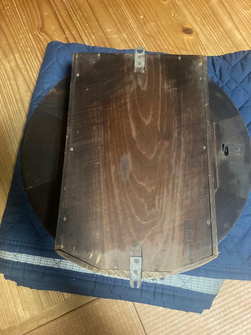 昭和レトロ SEIKOSHAゼンマイ式振り子時計 丸型　稼働品②