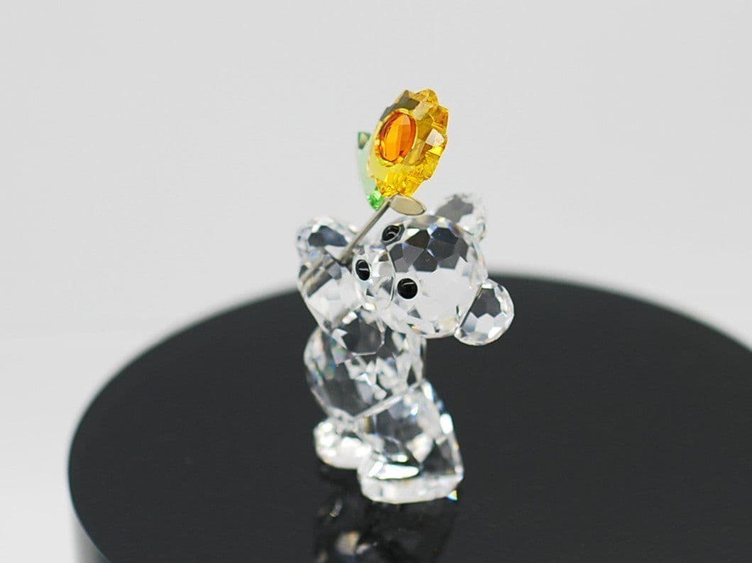 訳アリ品スワロフスキー クリスタル 置き物 2点セット ■ クリスベア 鈴 ベル