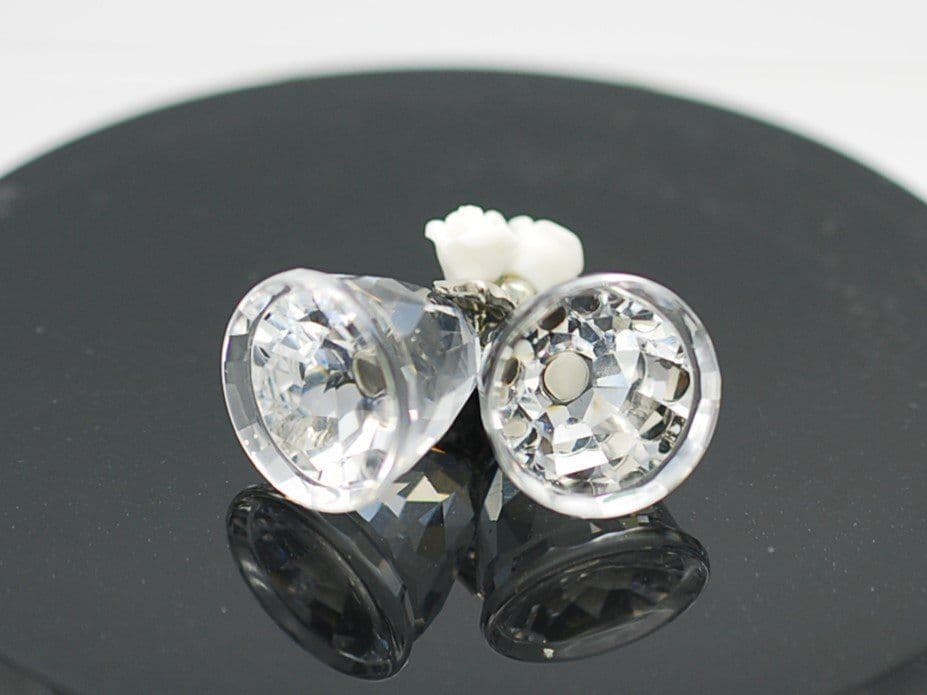 訳アリ品スワロフスキー クリスタル 置き物 2点セット ■ クリスベア 鈴 ベル