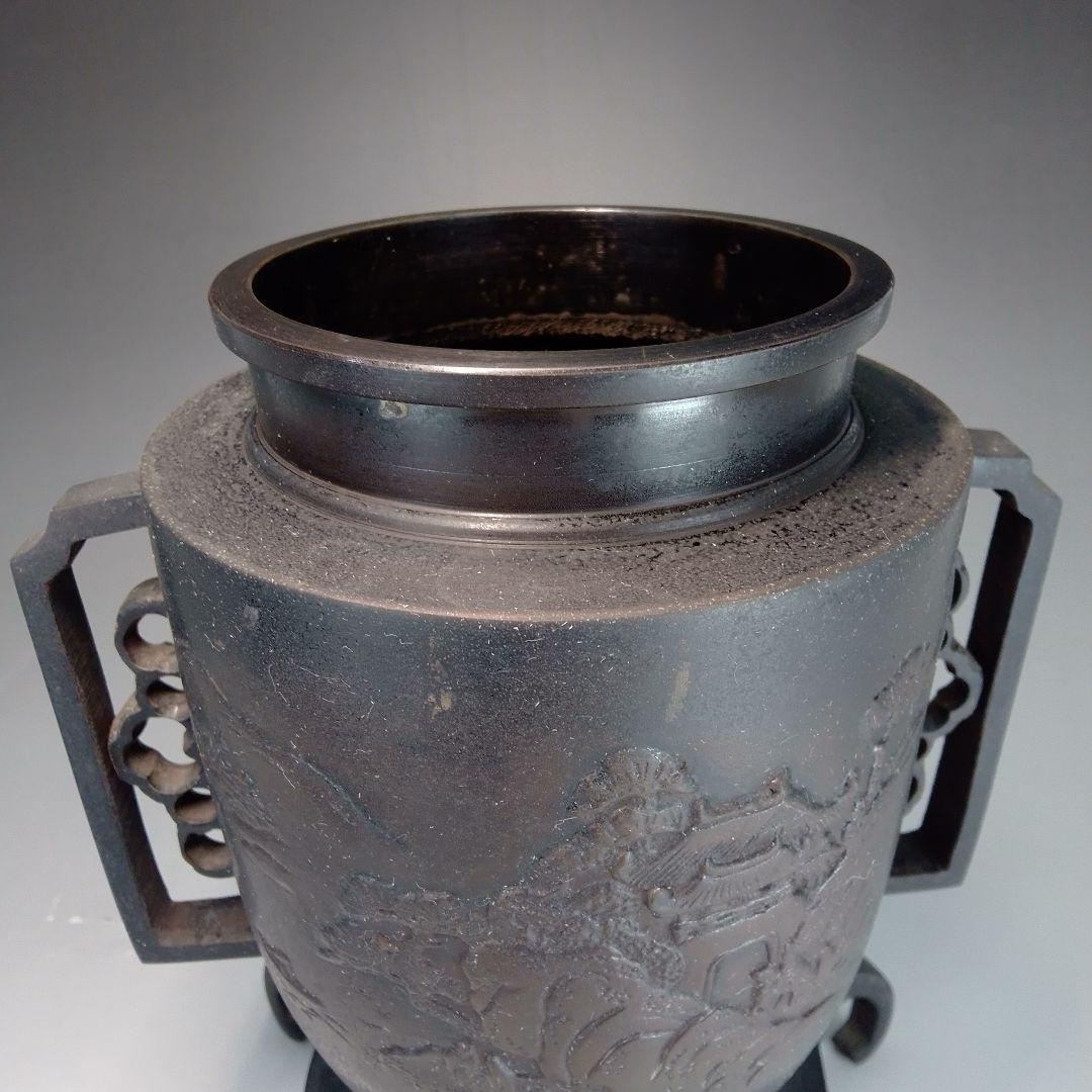 池坊　薄端　花器　唐銅　生け花　箱無し