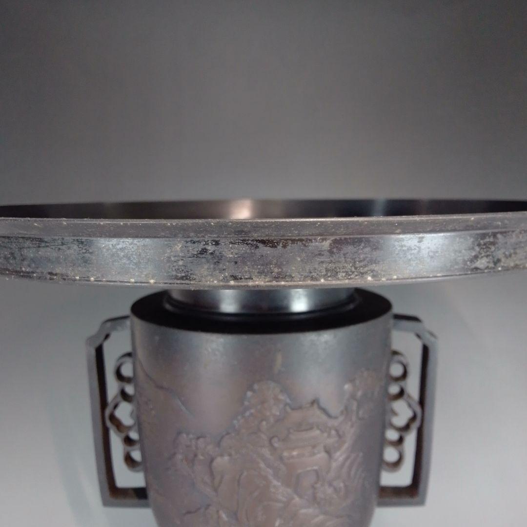池坊　薄端　花器　唐銅　生け花　箱無し