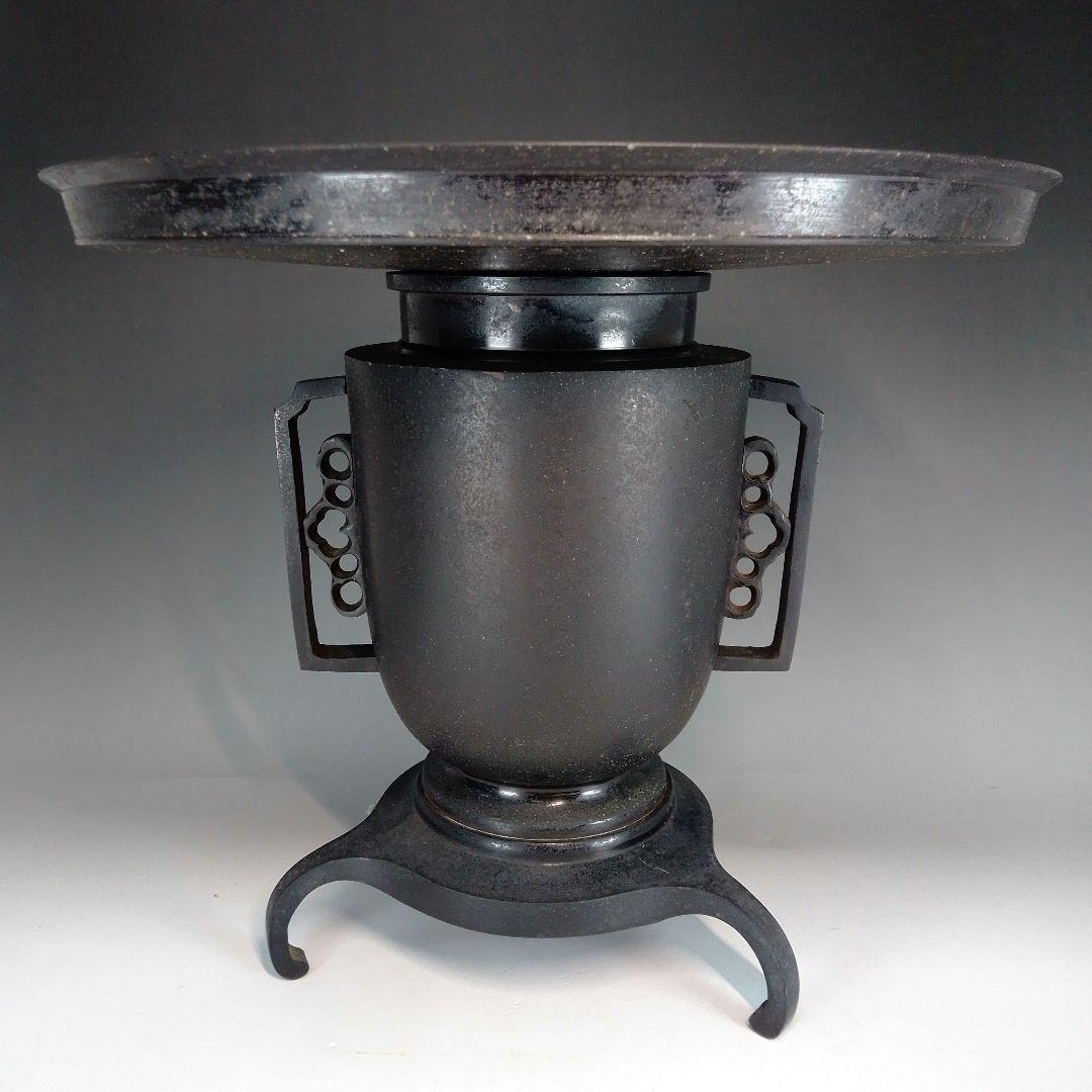 池坊　薄端　花器　唐銅　生け花　箱無し