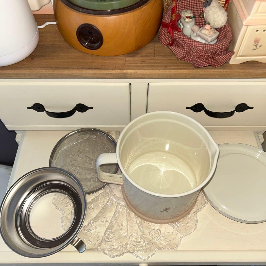 マニーローズ　ホーローオイルポット