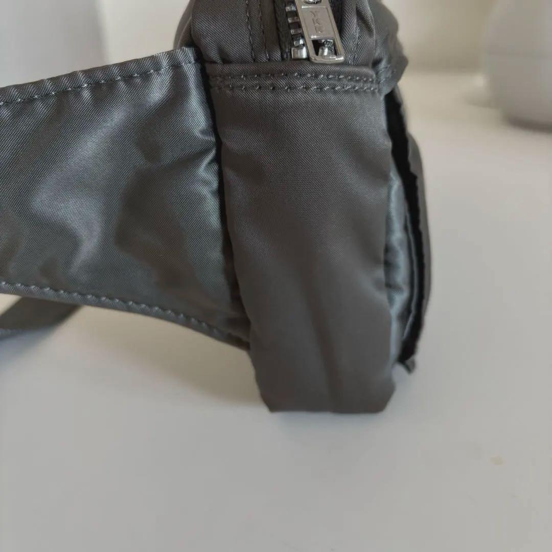 【美品】ポーター タンカー ボディバッグ コンパクト シルバーグレー