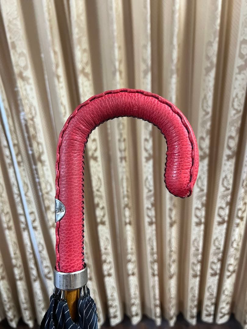 マリアフランチェスコ　長傘　手元レッド