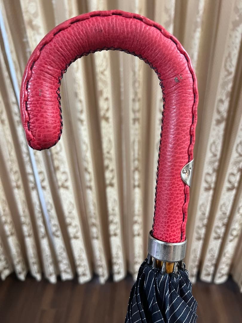 マリアフランチェスコ　長傘　手元レッド