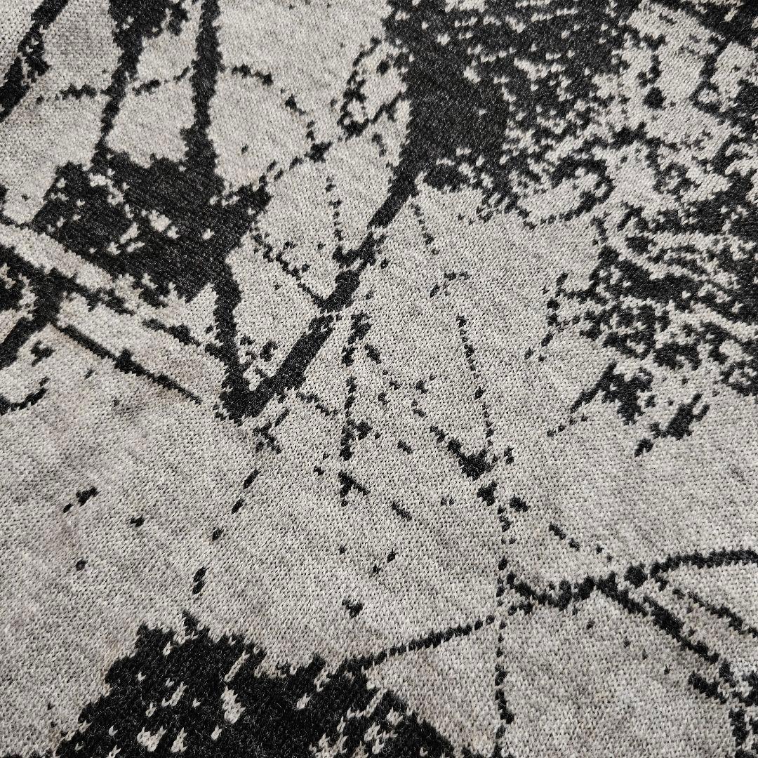 芽風 メフウ センソユニコ 変形 アシンメトリー 総柄 ニット プルオーバー