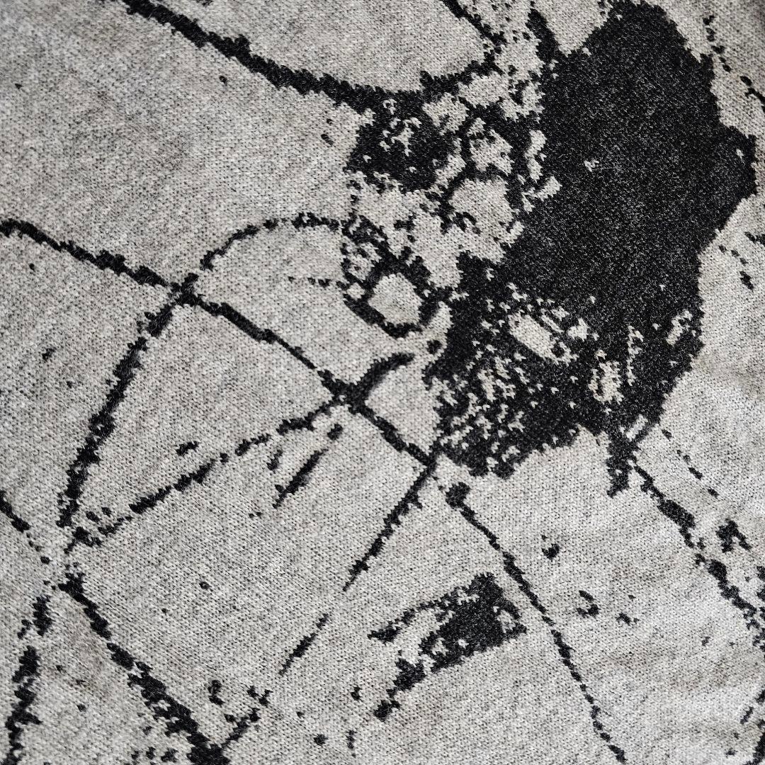 芽風 メフウ センソユニコ 変形 アシンメトリー 総柄 ニット プルオーバー