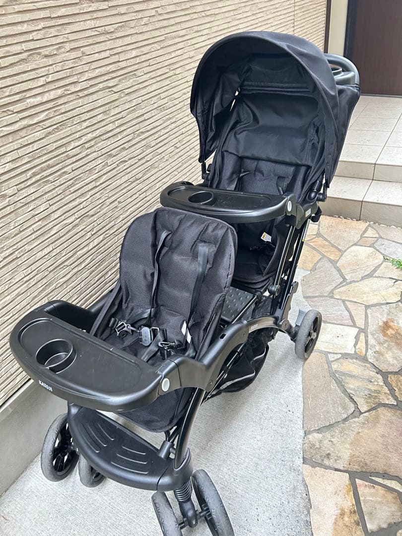 【直接取引】カトージ　二人乗りベビーカー　二人でゴーDX