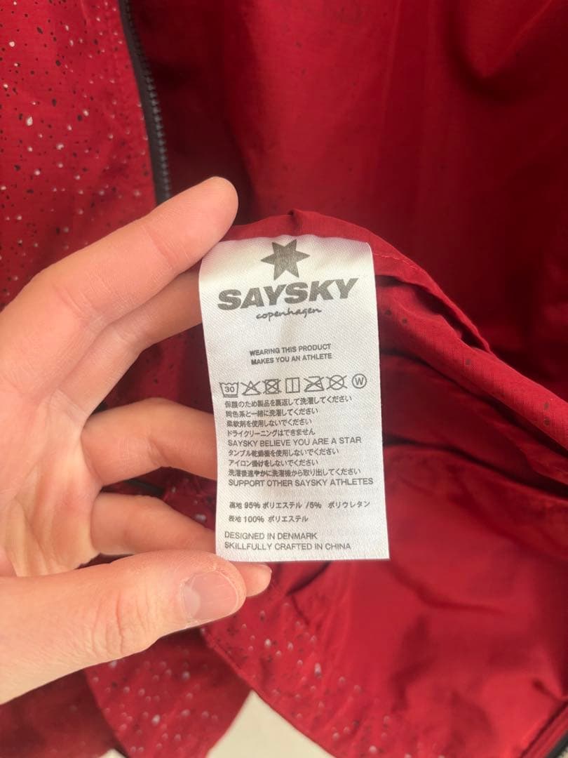 【SAYSKY】 赤 ウィンドブレーカー