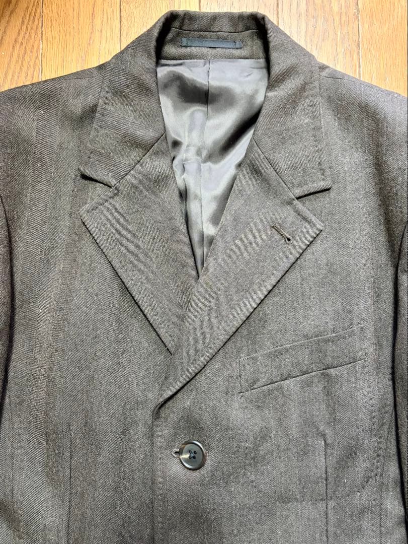 ポールスミス ロンドン ヘリンボーン×ベルベット 英国クラシック ロングコート