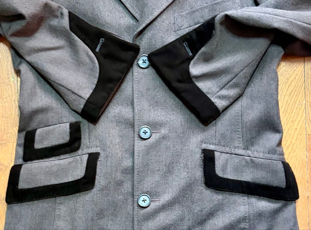 ポールスミス ロンドン ヘリンボーン×ベルベット 英国クラシック ロングコート