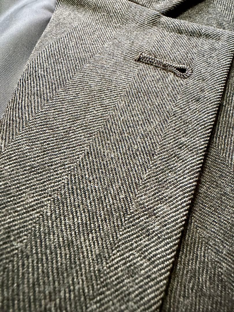 ポールスミス ロンドン ヘリンボーン×ベルベット 英国クラシック ロングコート