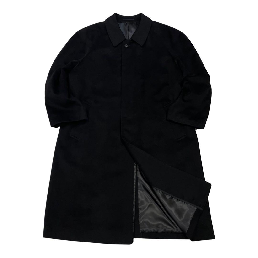 【美品】Gent Laurel ステンカラーコート カシミヤ ロング丈 ブラック