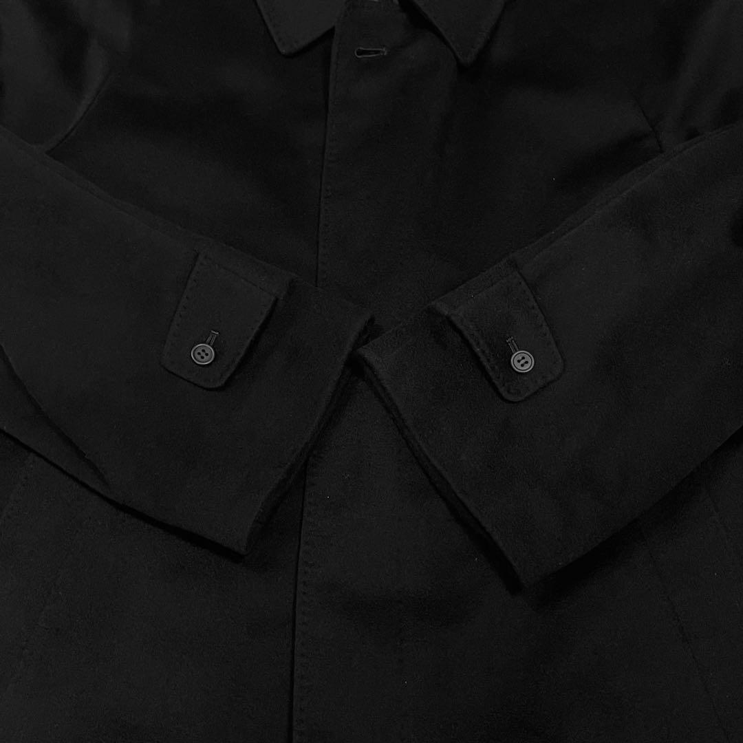 【美品】Gent Laurel ステンカラーコート カシミヤ ロング丈 ブラック