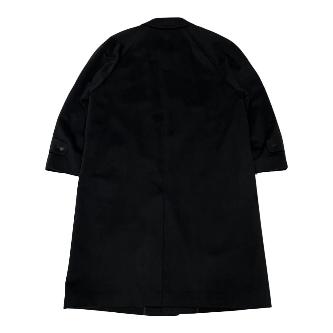 【美品】Gent Laurel ステンカラーコート カシミヤ ロング丈 ブラック